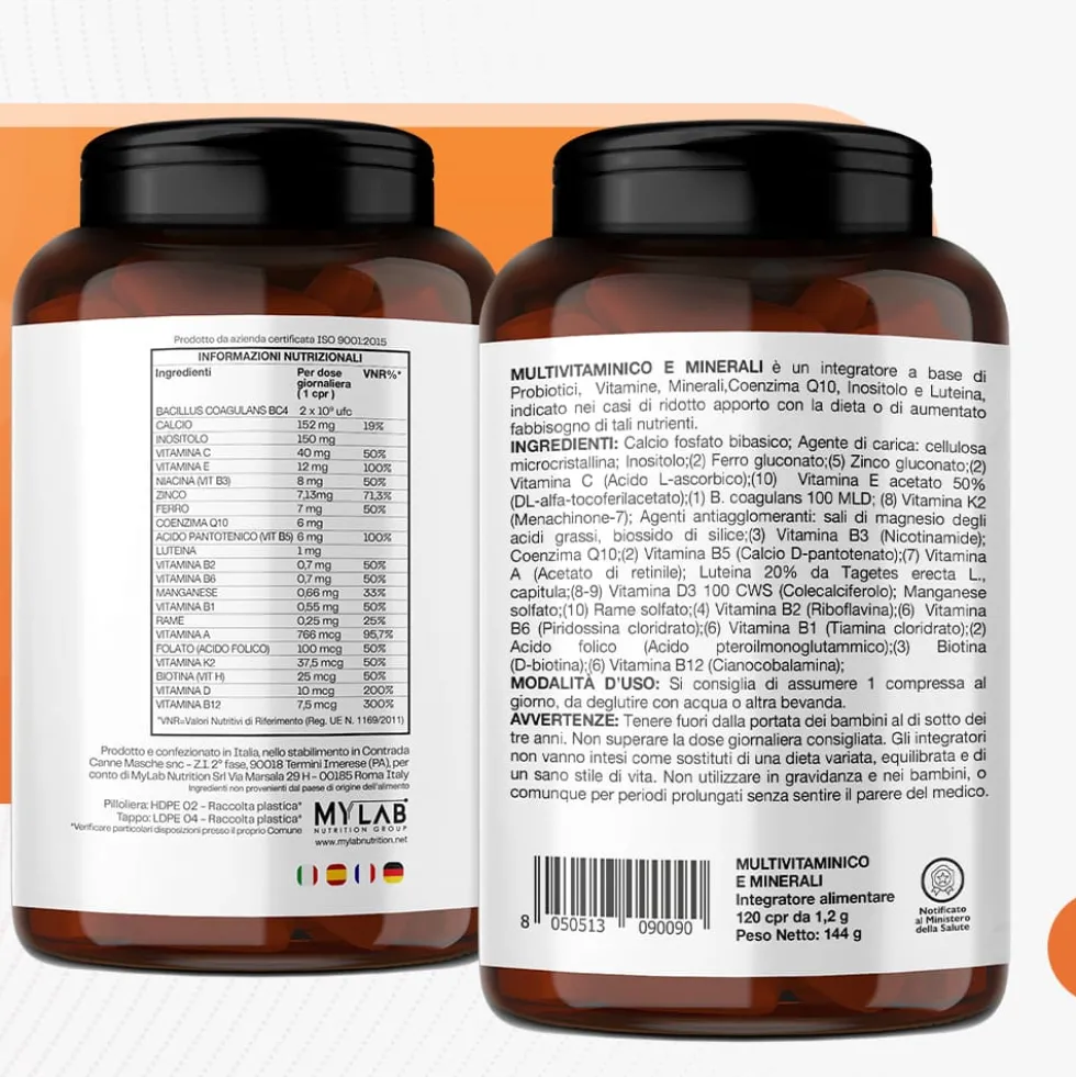 T-Rex 360 Defender Integratore Multivitaminico ad Alto Dosaggio Vitamine-Minerali, 120 Compresse