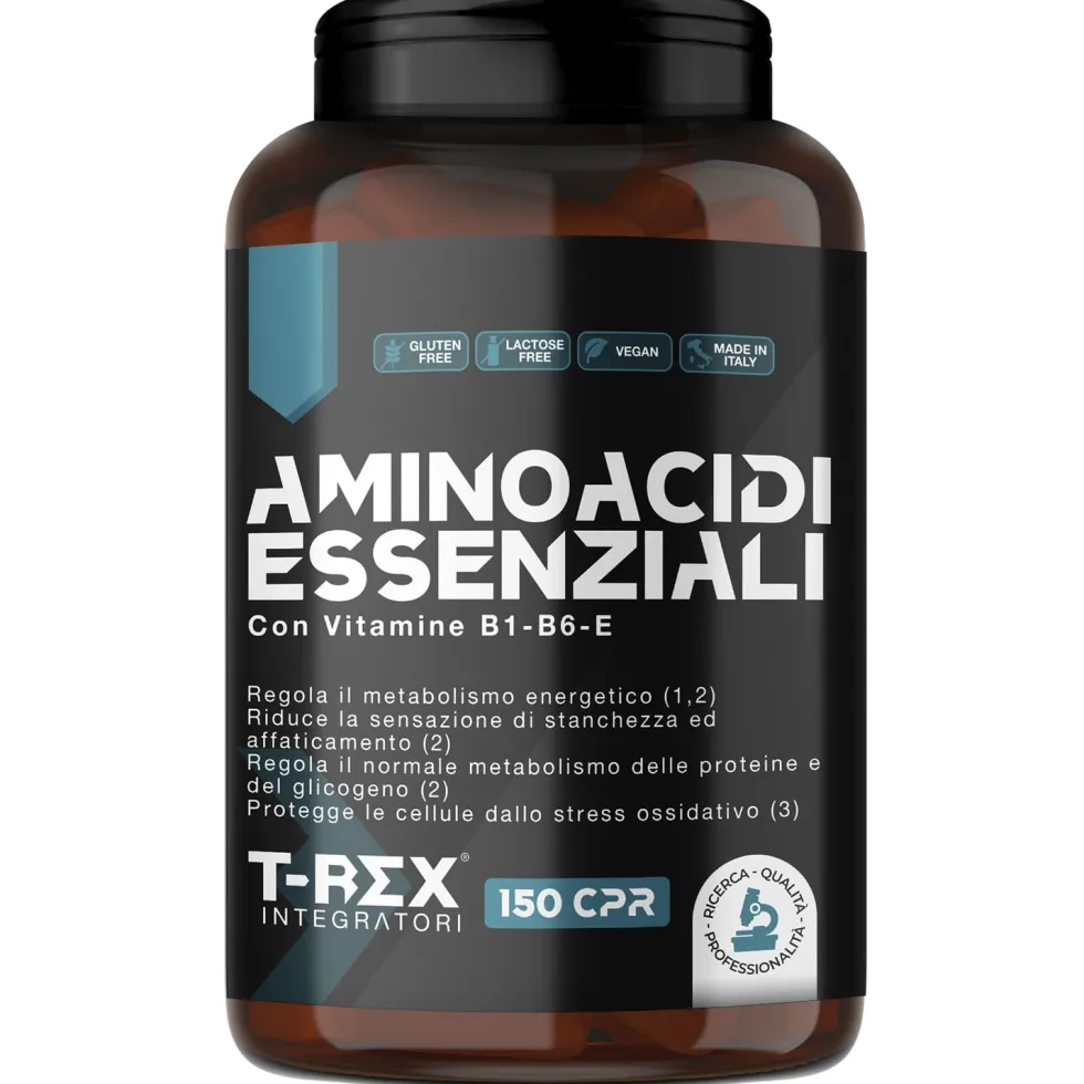 T-Rex EAA Aminoacidi Essenziali - Integratore per il recupero post-allenamento, 150 compresse