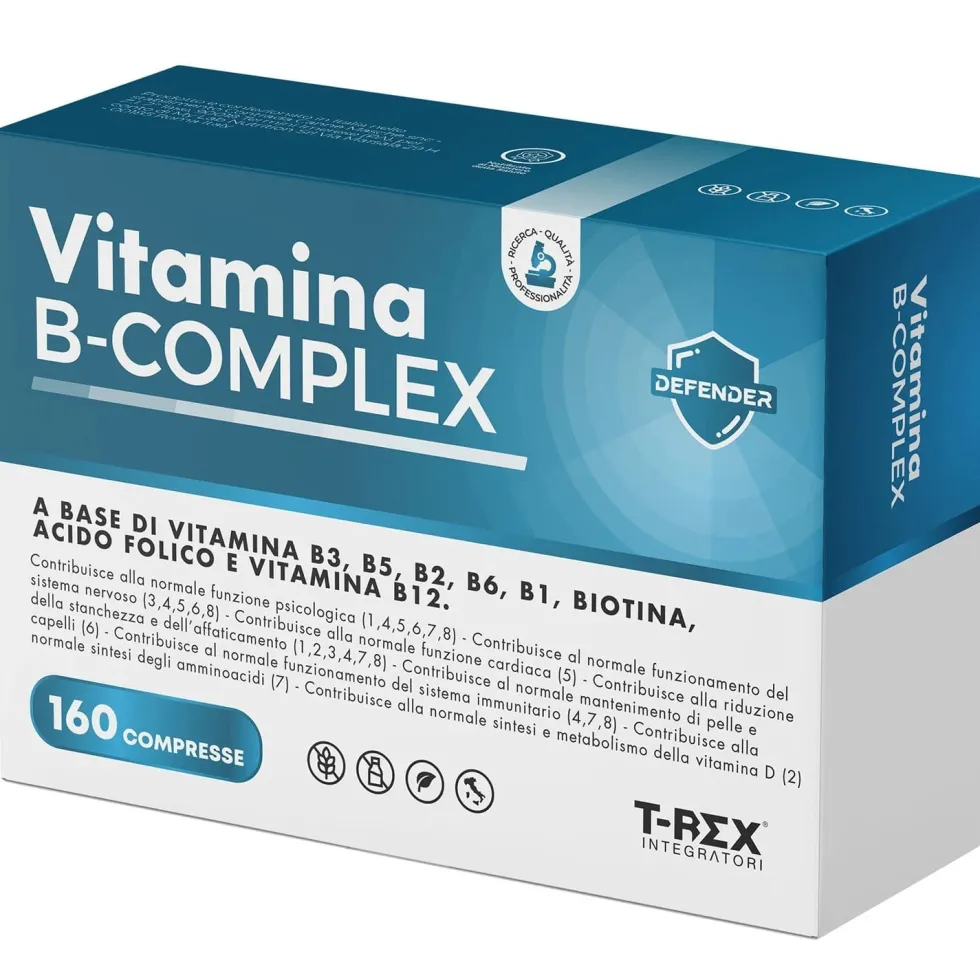 T-Rex Vitamina B Complex Integratore Vegan, 160 Compresse