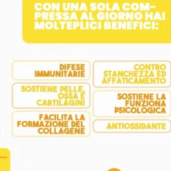 T-Rex Vitamina C 1000mg Integratore Alte Difese Immunitarie, 180 Compresse