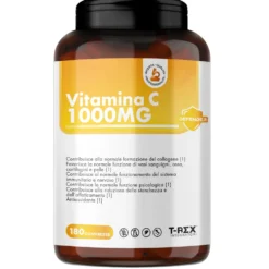 T-Rex Vitamina C 1000mg Integratore Alte Difese Immunitarie, 180 Compresse