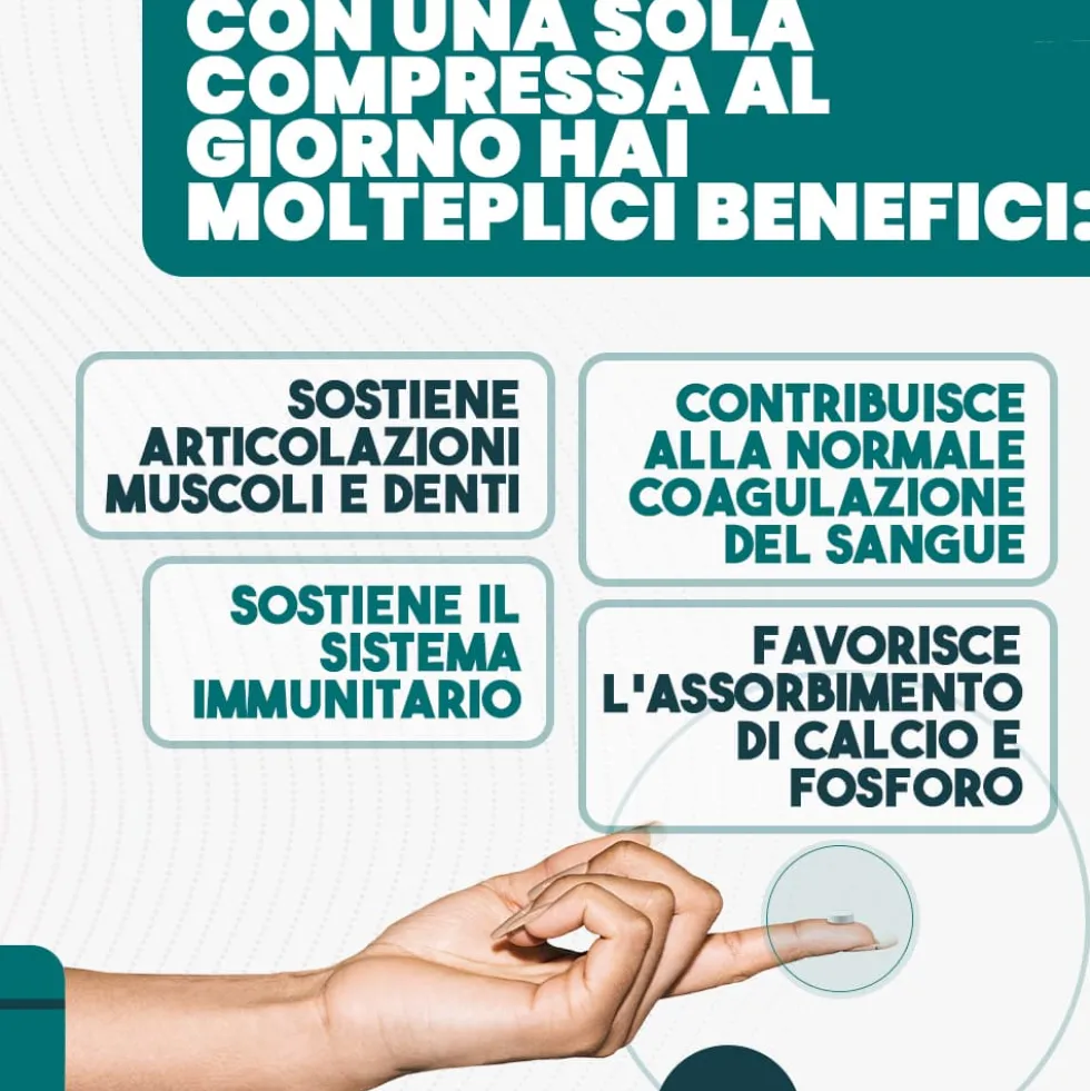 T-Rex Vitamina D3 + K2 2000 UI - Integratore alimentare per le ossa e il cuore, 160 compresse