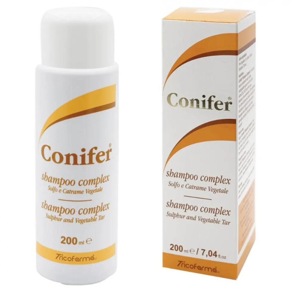 Tricofarma Conifer - Shampoo detergente e igienizzante per capelli normali, 200 ml