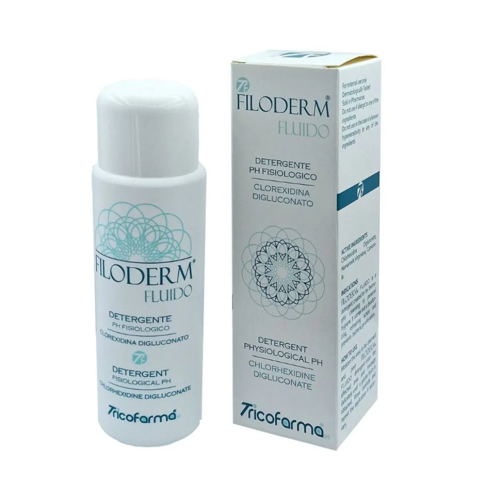 Tricofarma Filoderm Fluido Detergente Viso e Corpo pH Fisiologico, 200ml