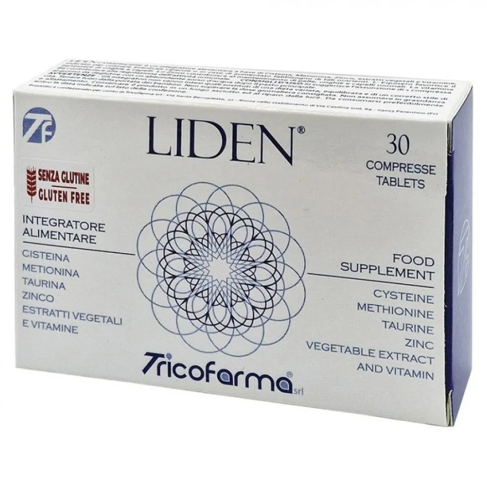 Tricofarma Liden - Integratore per i capelli e le unghie, 30 compresse