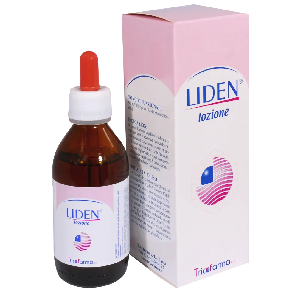 Tricofarma Liden - Trattamento anticaduta per i capelli, Tricofarma lozione 120ml in 12 fiale