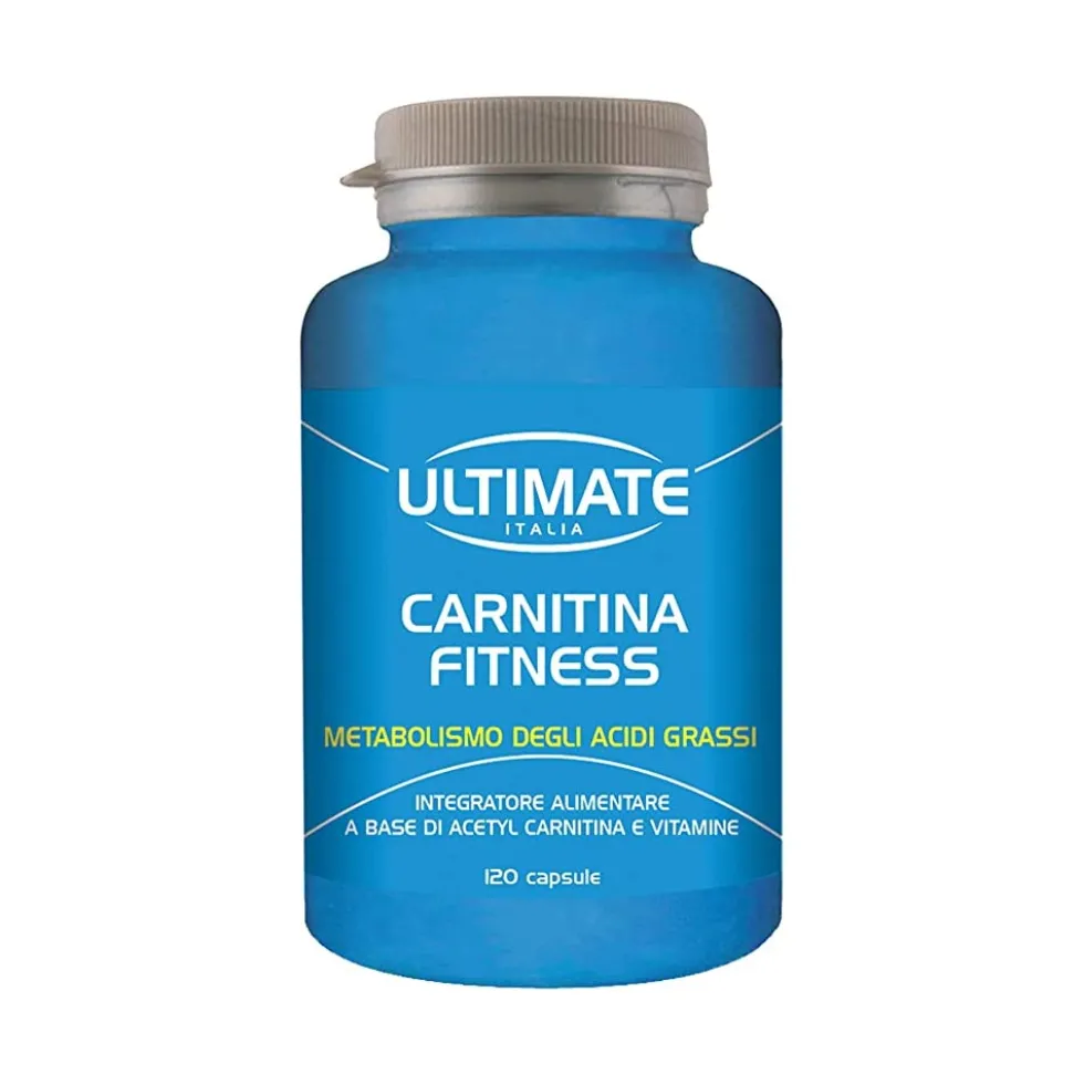Ultimate Carnitina Fitness Integratore Alimentare Pre Workout, 120 Capsule
