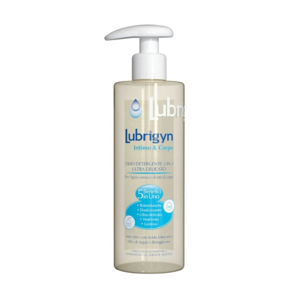 Uniderm Lubrigyn Intimo e Corpo - Olio detergente 2 in 1 per la detersione delicata, 400 ml