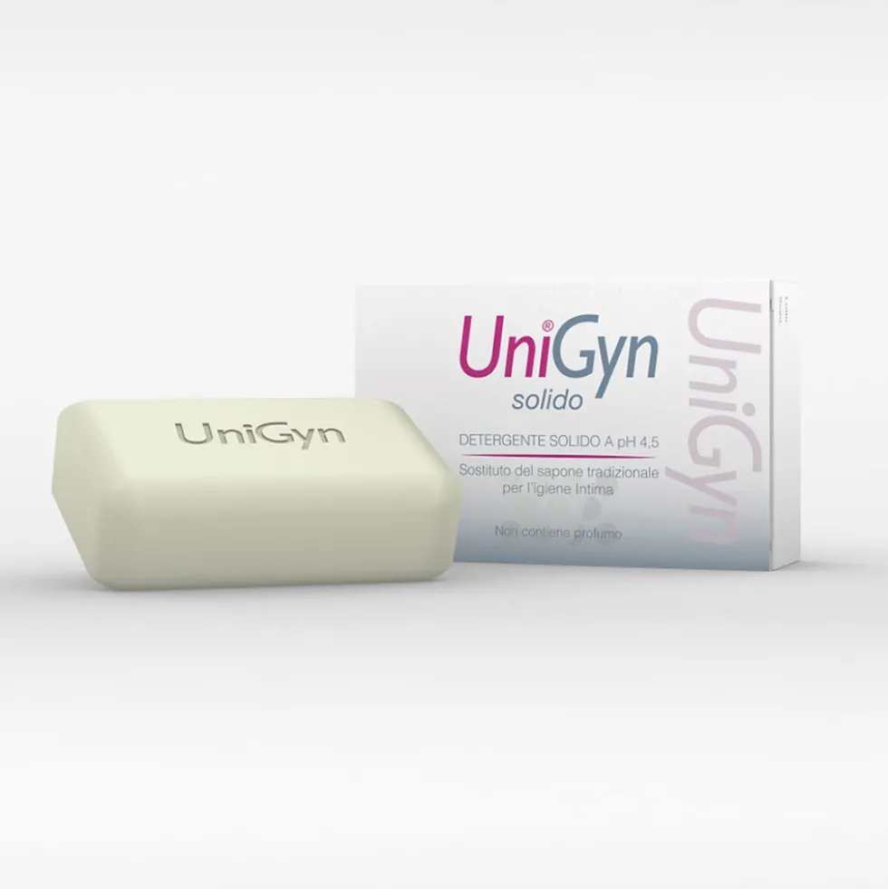 Uniderm UniGyn Sapone Solido a pH 4.5 per l'Igiene Intima, 100g