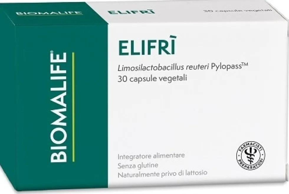 Unifarco Elifri - Unifarco integratore alimentare per il benessere gastrointestinale, 30 capsule