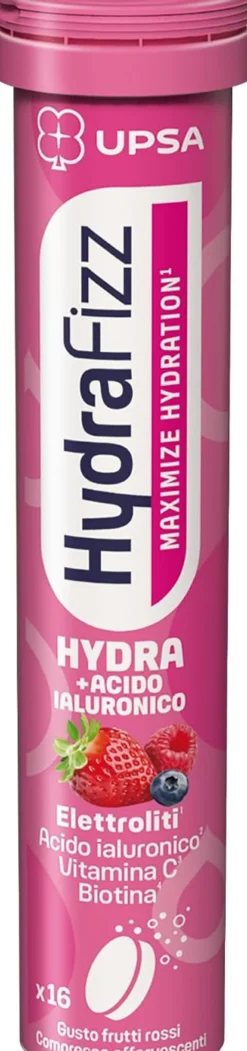 UPSA Hydrafizz acido ialuronico Integratore per idratare la pelle, 16 compresse effervescenti