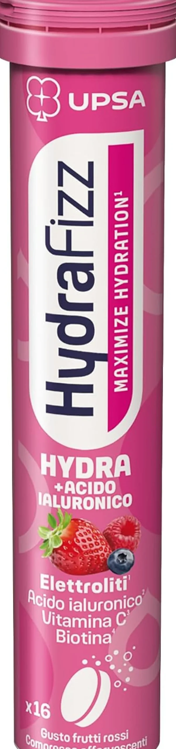 UPSA Hydrafizz acido ialuronico Integratore per idratare la pelle, 16 compresse effervescenti