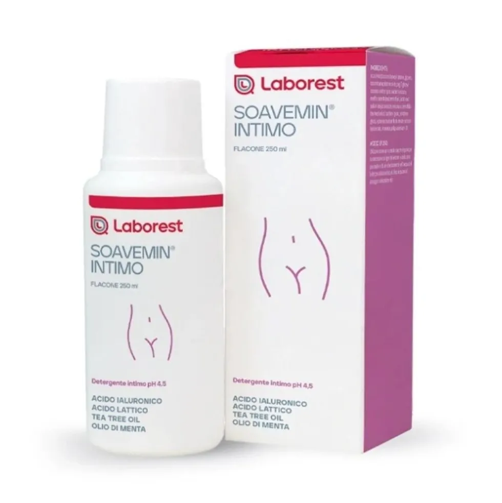 Uriach Soavemin - Detergente intimo a pH 4,5 per l'igiene quotidiana e le irritazioni, 250 ml