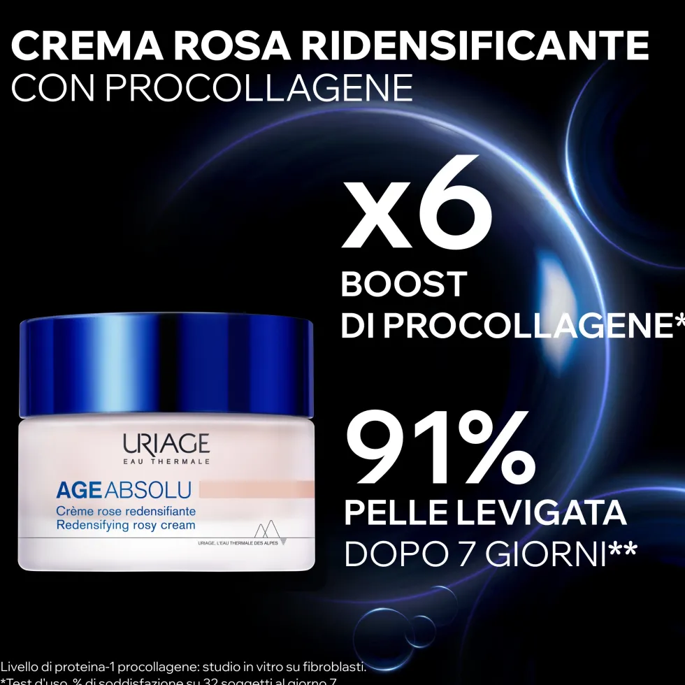 Uriage Age Absolu - Crema Rosa Ridensificante Antietà con Retinolo, 50ml