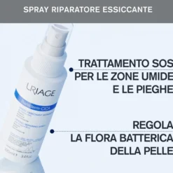 Uriage Bariéderm Cica - Spray assorbente e riparatore per zone umide e danneggiate, 100 ml