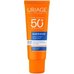 Uriage Bariesun Crema Colorata Chiara SPF 50+ Crema solare viso illuminante e protettiva, 50 ml