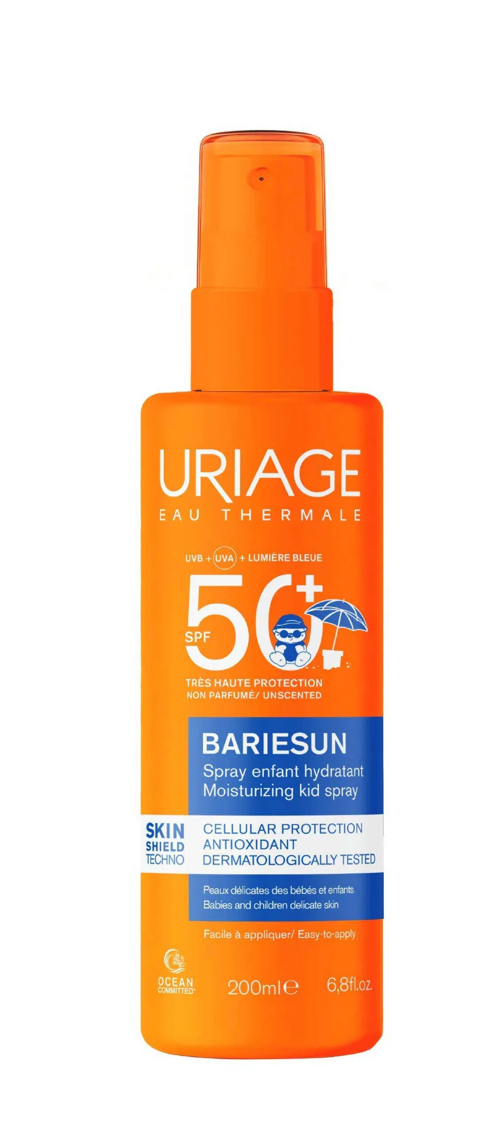 Uriage Bariesun SPF50+ Spray solare per la fotoprotezione dei bambini, 200 ml