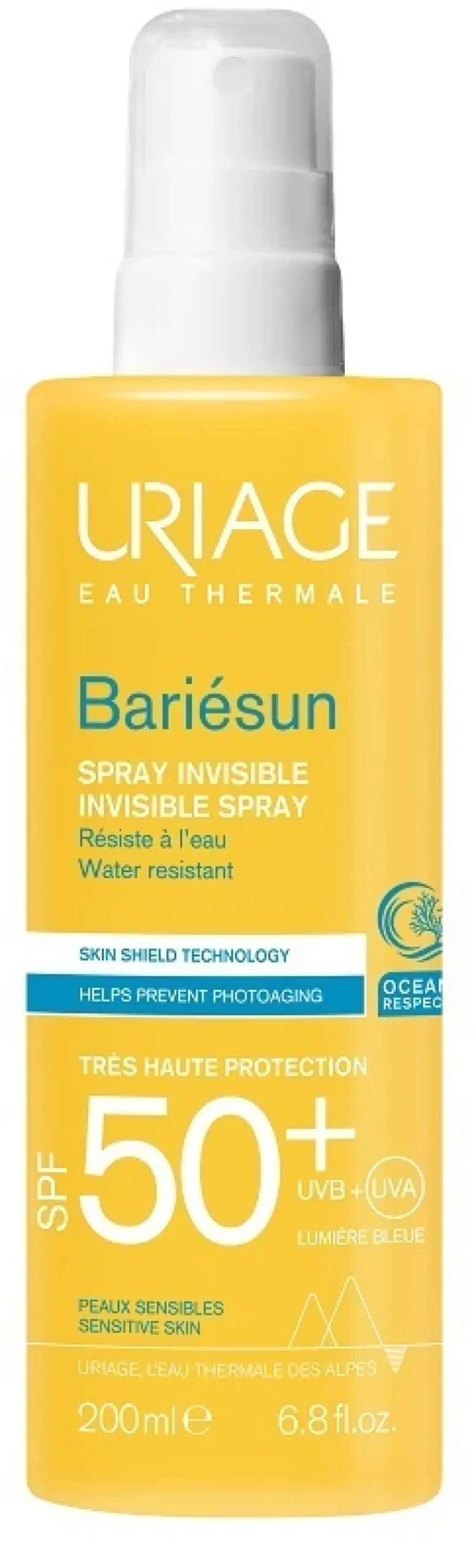 Uriage Bariésun - Spray Invisibile SPF50+ Protezione Solare Corpo, 200ml