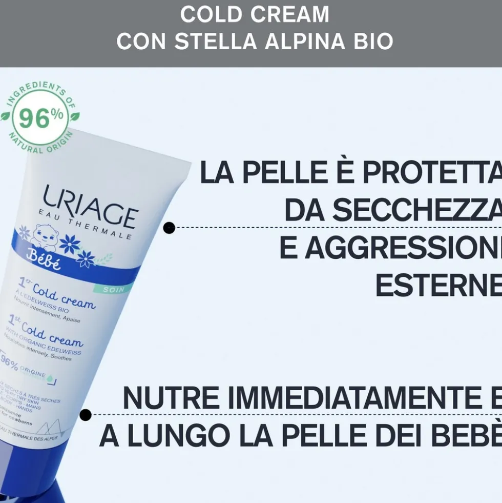 Uriage Bébé - 1ere Cold Cream Crema Ultra-Nutriente, 75ml