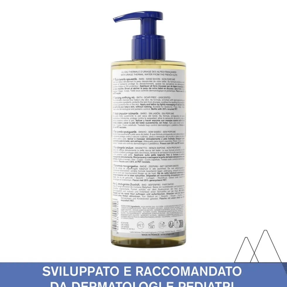 Uriage Bébé - 1ere Huile Olio Lavante Olio Detergente Protettivo, 500ml
