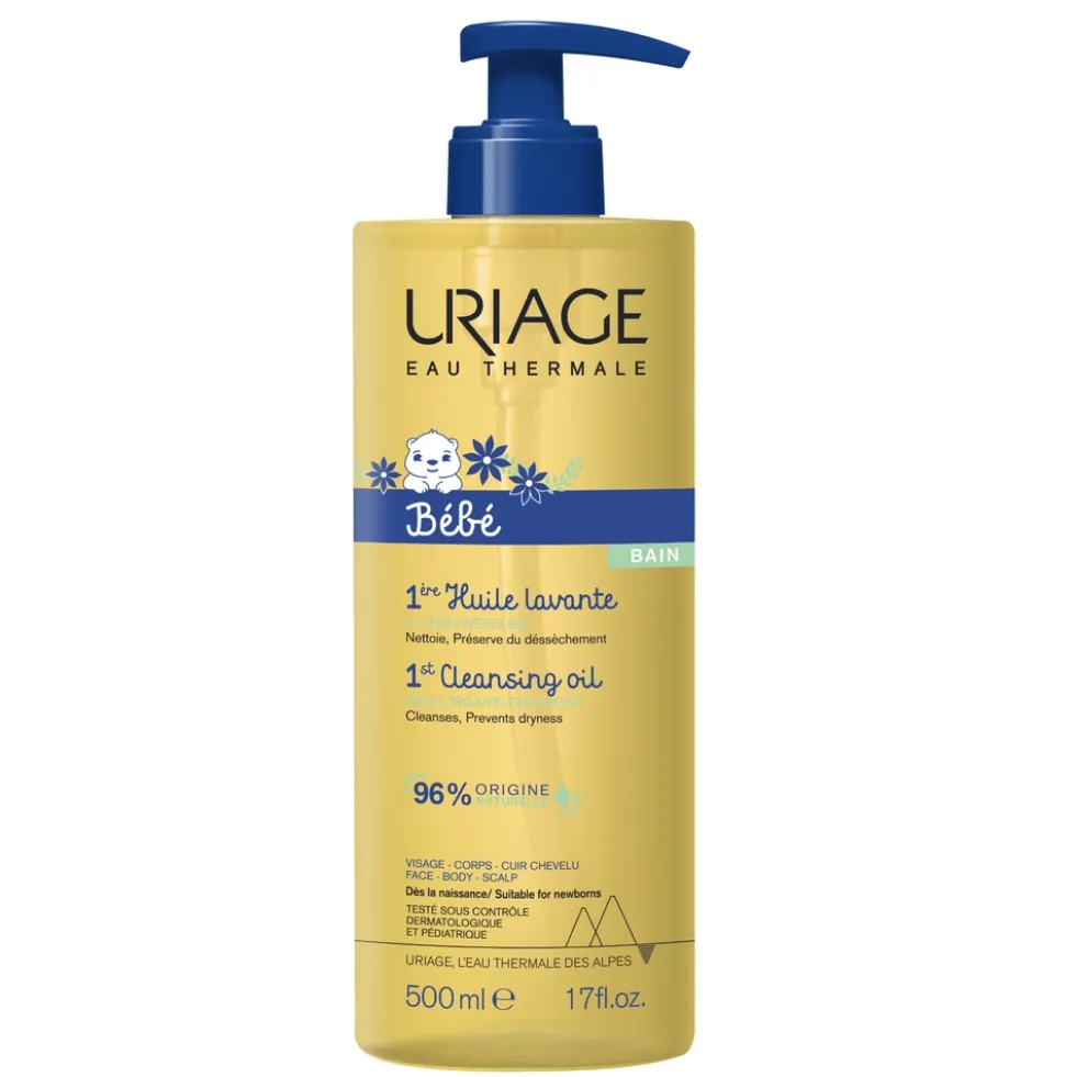 Uriage Bébé - 1ere Huile Olio Lavante Olio Detergente Protettivo, 500ml
