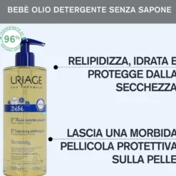 Uriage Bébé - 1ere Huile Olio Lavante Olio Detergente Protettivo, 500ml