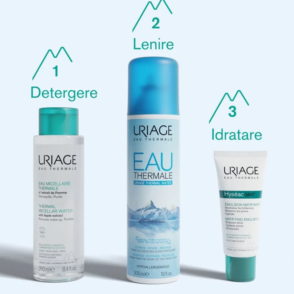 Uriage Eau Thermale - Acqua Micellare Termale per Pelle Mista o Grassa, 250ml