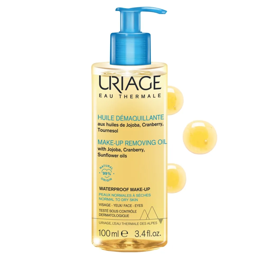 Uriage Eau Thermale - Olio Struccante Waterproof per Pelle Normale Secca, 100ml