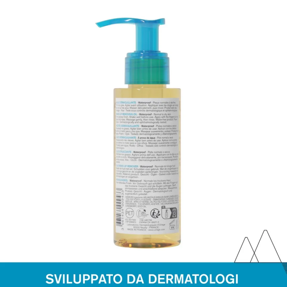 Uriage Eau Thermale - Olio Struccante Waterproof per Pelle Normale Secca, 100ml