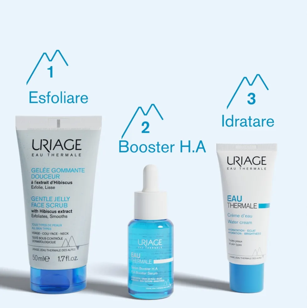 Uriage Gelee Gommage Delicato Viso - Gel esfoliante per rimuovere le impurità e illuminare, 50 ml