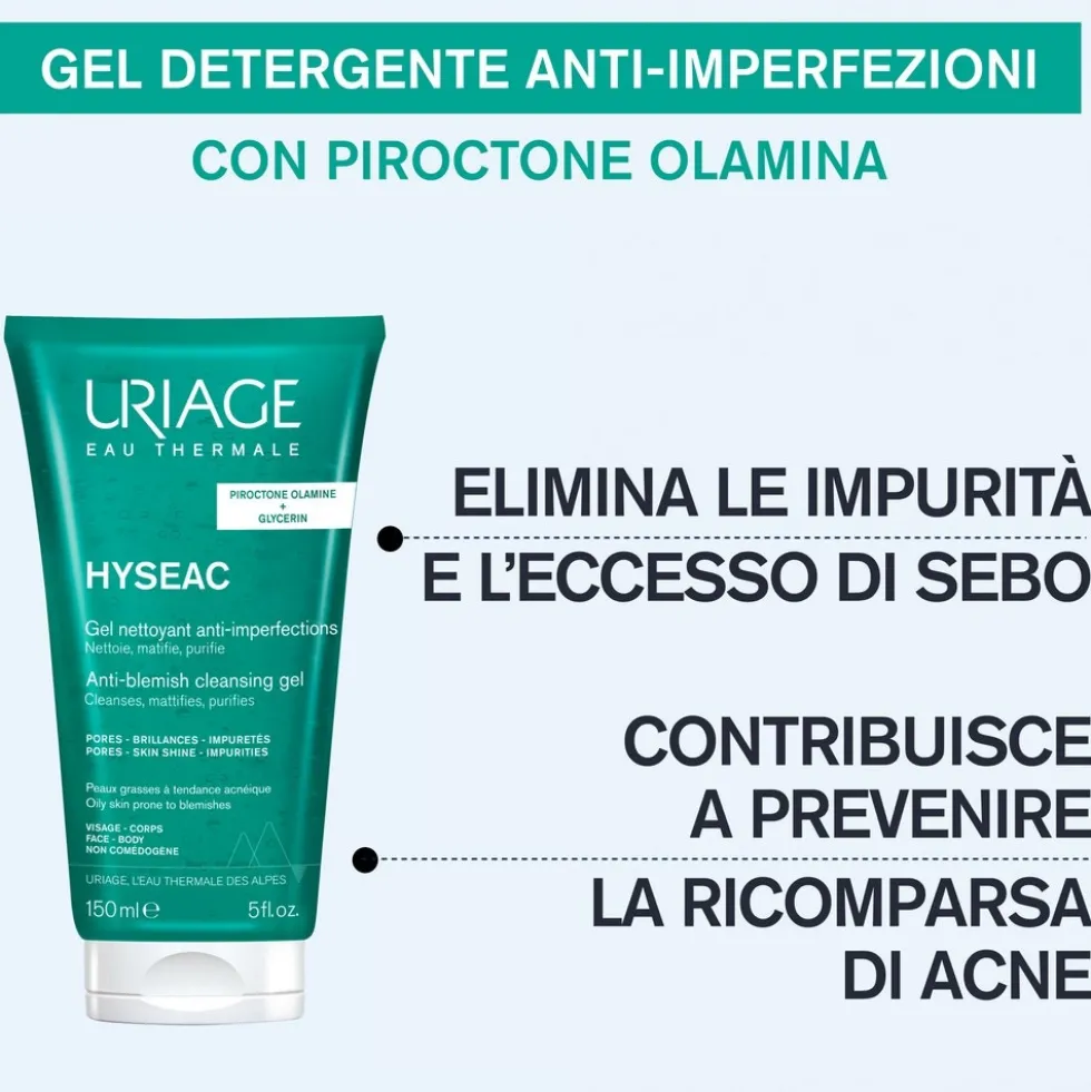 Uriage Hyséac - Gel Detergente Purificante per Pelle Grassa, 150ml
