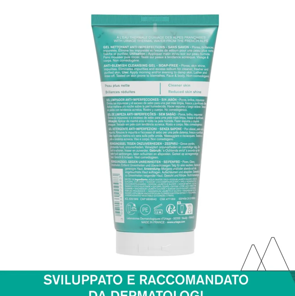 Uriage Hyséac - Gel Detergente Purificante per Pelle Grassa, 150ml