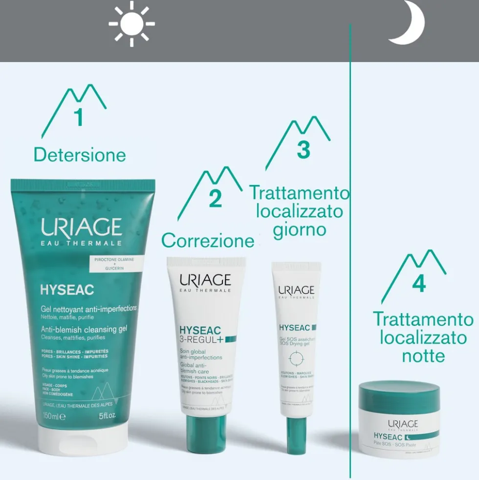 Uriage Hyséac - Gel Detergente Purificante per Pelle Grassa, 150ml