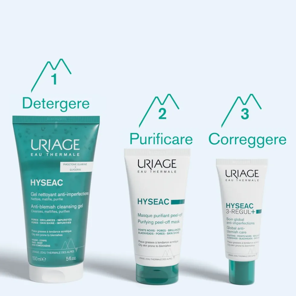Uriage Hyséac Masque Peel Off Maschera Purificante pelle mista, 50ml