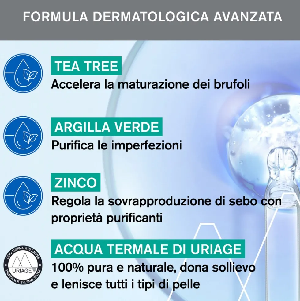 Uriage Hyséac - Pasta SOS Anti-Imperfezioni con Argilla Verde e Zinco, 15g