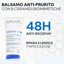 Uriage Xémose C8+ Balsamo-Olio Corpo Lenitivo Anti-Prurito Pelle Secca e Sensibile, 200ml