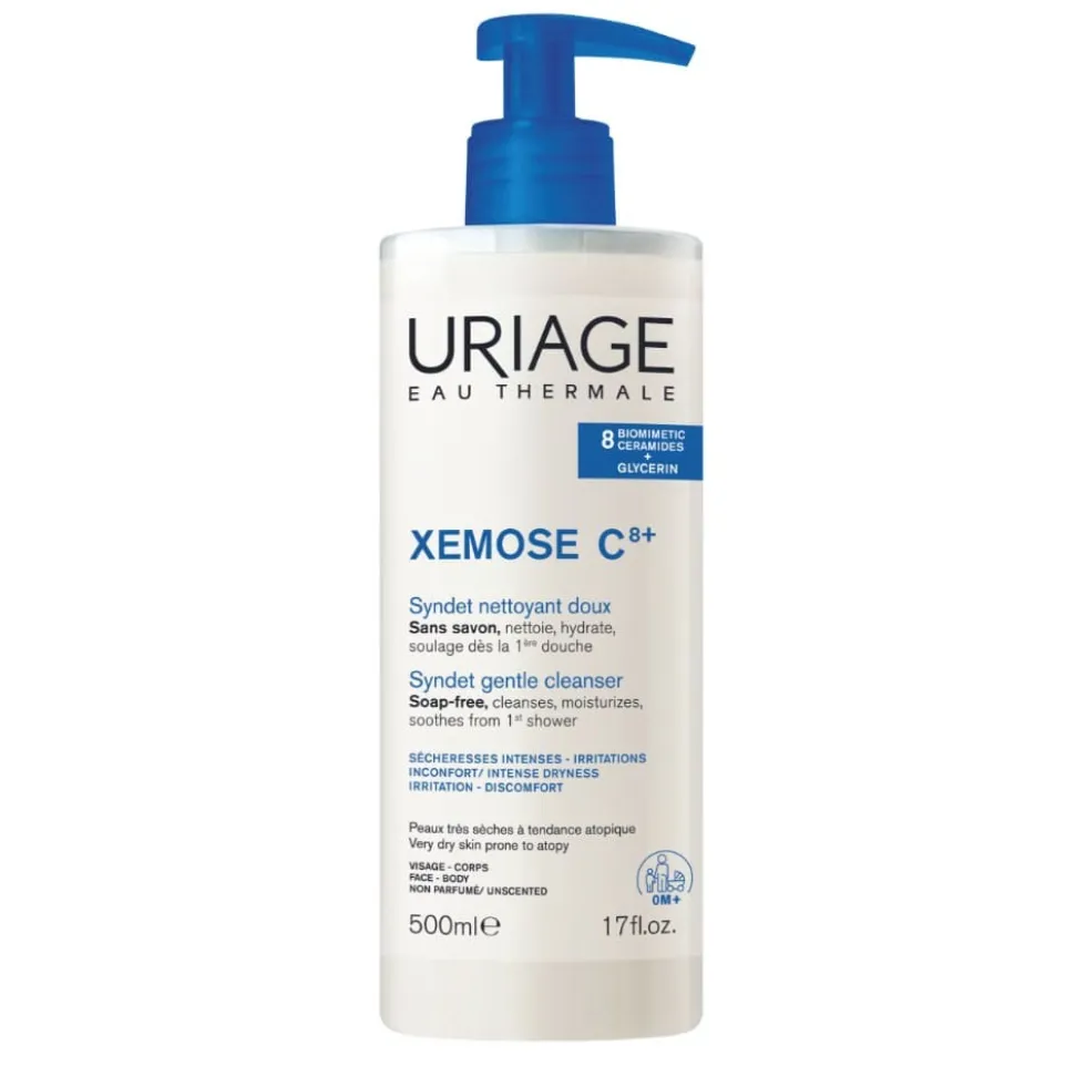 Uriage Xémose C8+ Syndet Detergente Delicato Pelle Secca, 500ml
