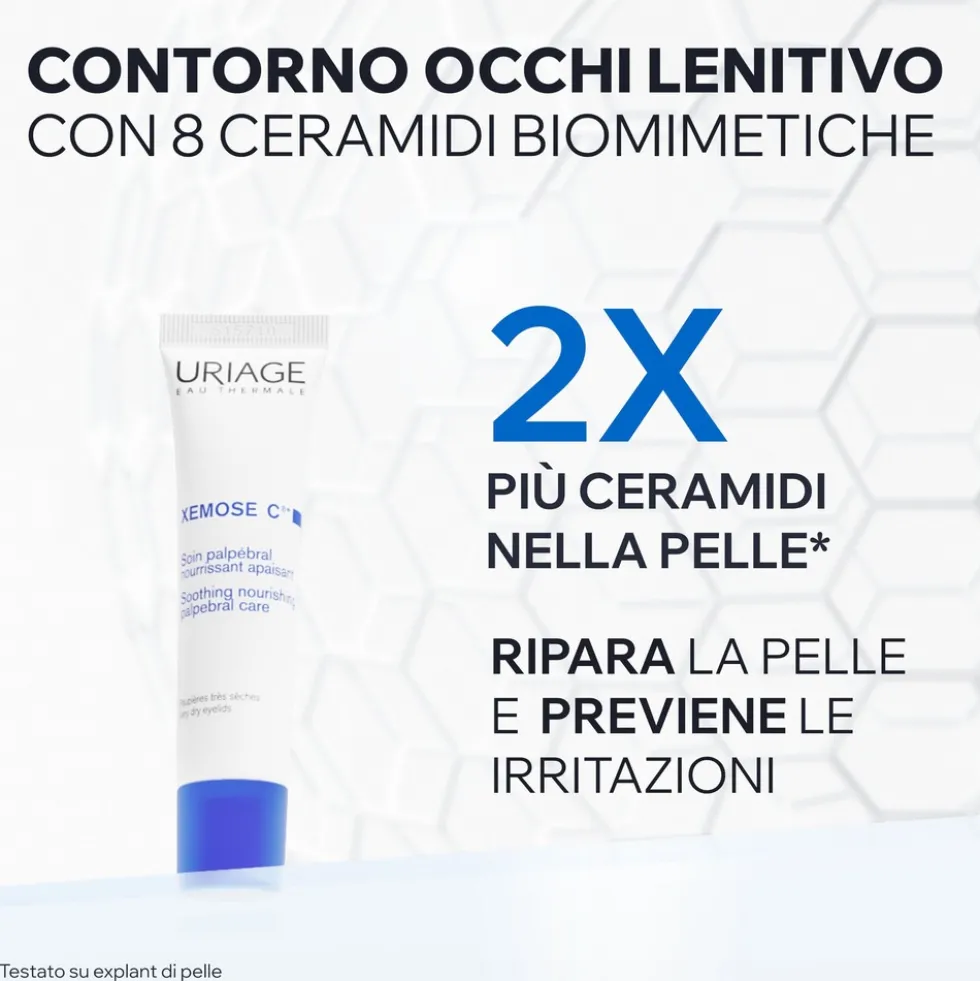 Uriage Xémose C8+ Trattamento Contorno Occhi Lenitivo e Nutriente, 15ml