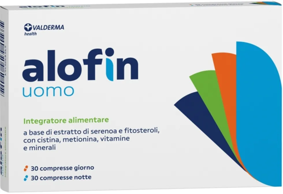 Valderma Alofin uomo - Integratore alimentare anticaduta per capelli, 60 compresse