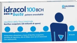 Valderma Idracol 100 BCH - Integratore per la flora intestinale e la digestione, 10 bustine 15 g