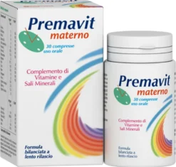 Valderma Premavit Materno - Integratore multivitaminico per gravidanza e allattamento, 30 compresse