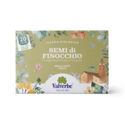 Valverbe Semi di finocchio bio Infuso digestivo e drenante per il meteorismo, 20 bustine