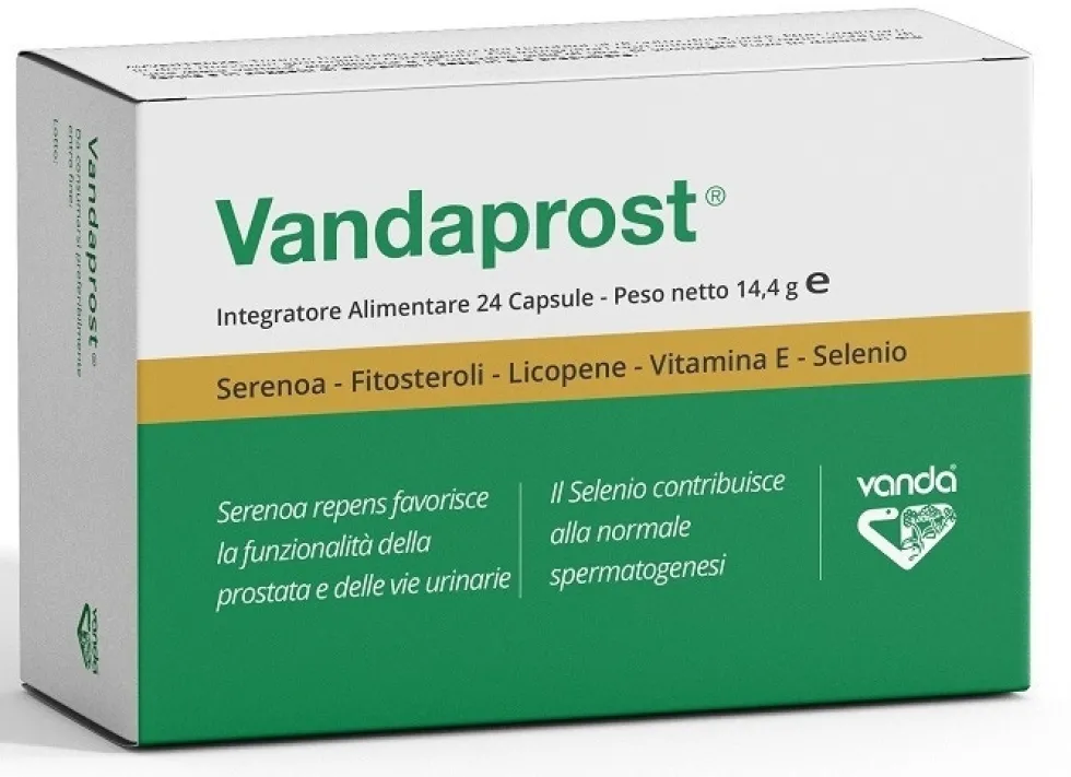 Vanda Vandaprost - Estratti vegetali per la funzionalità della prostata e vie urinarie, 24 capsule