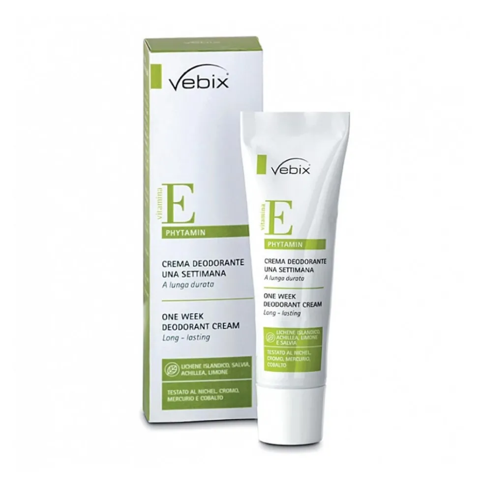 Vebix Phytamin E Una Settimana - Crema deodorante antibatterica contro i cattivi odori, 25 ml