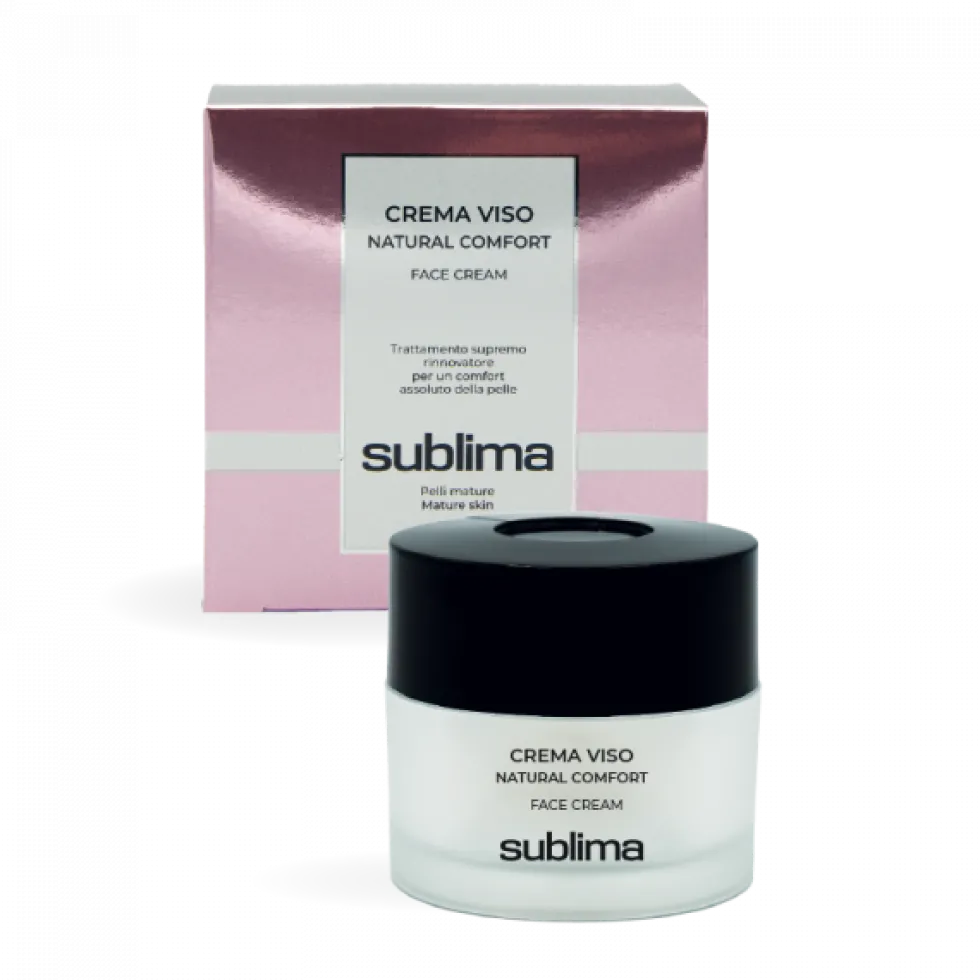 Vebix Sublima - Crema Viso Natural Comfort Trattamento Rinnovatore per Pelle Matura, 50ml