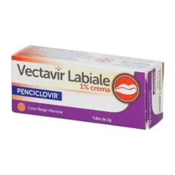 Vectavir Labiale 1% Crema Penciclovir Trattamento Herpes Labiale Color Beige-Marrone, 2g