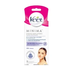 Veet Minima - Strisce Depilatorie Viso Ipoallergeniche, 16 Strisce