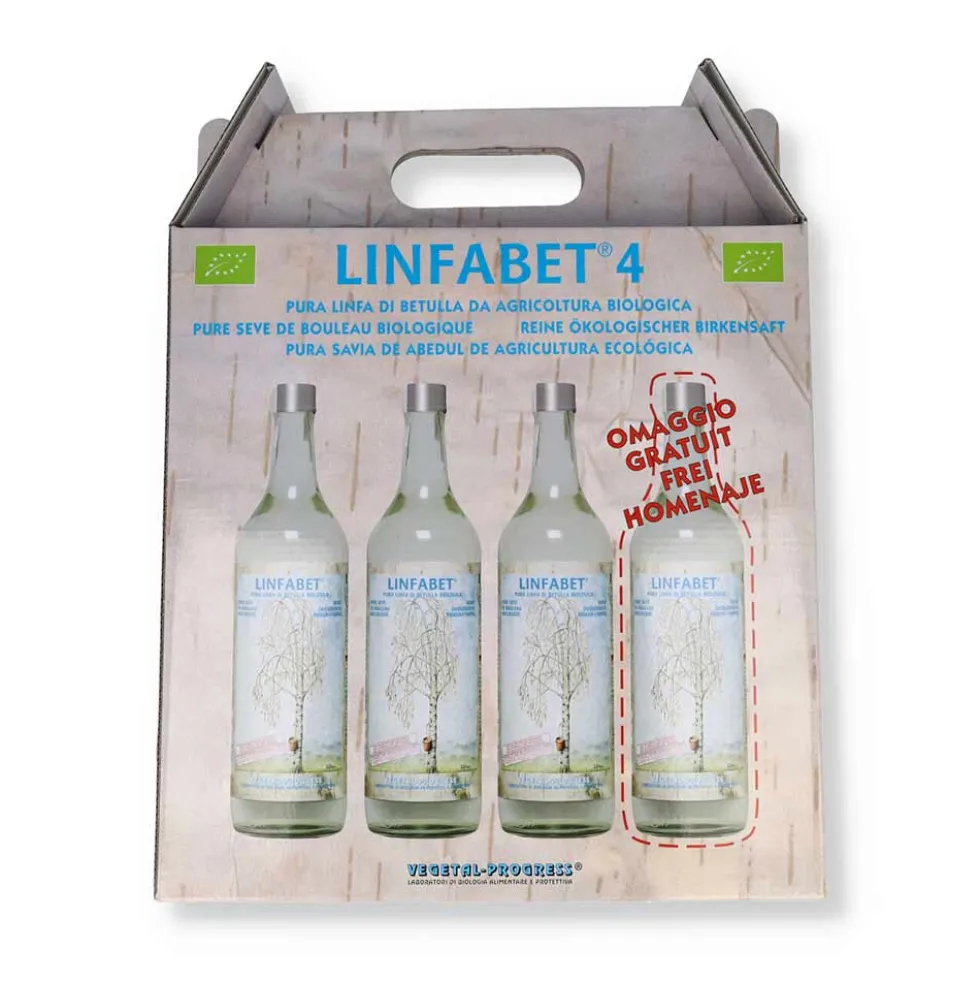 Vegetal Progress Linfabet - Linfa Di Betulla Bio, 4 x 700ml