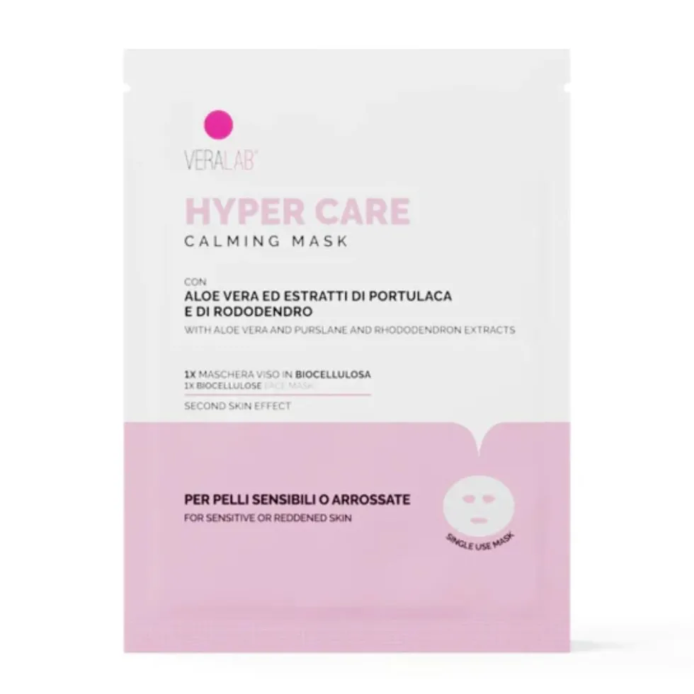 VeraLab Hyper Care Mask Maschera Viso In Biocellulosa Lenitiva, 15ml