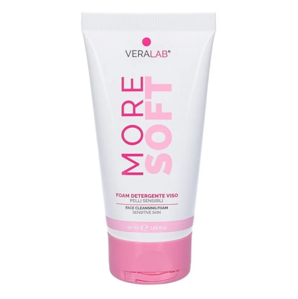 VeraLab More Soft Foam Schiuma detergente viso per pelli sensibili, 50ml